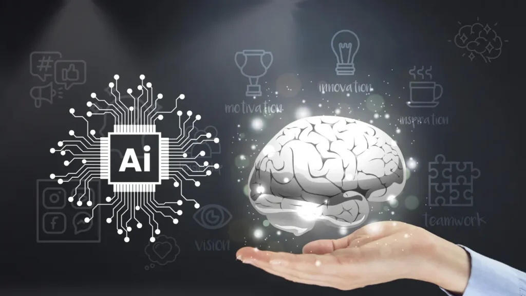 AI in mental health care showing artificial intelligence supporting emotional wellbeing.